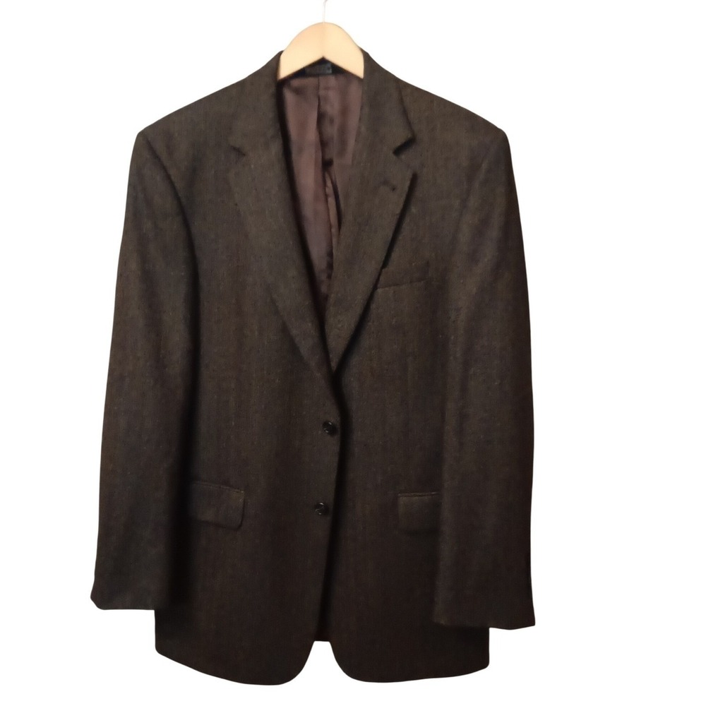 Jos‎ A Bank Wool Herringbone Blazer Men's 41L Classic Ivy Business Sport Coat
